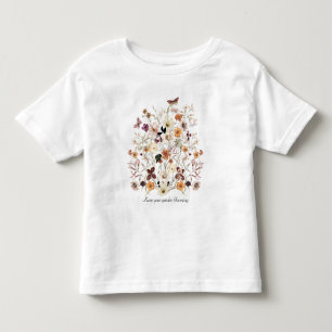 Pressed Flowers, Wild Flowers, Custom, Cottagecore Toddler T-shirt