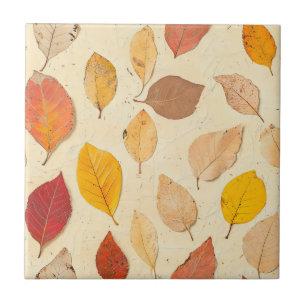 Pressed Leaf Harmony – Vintage Botanical Tile
