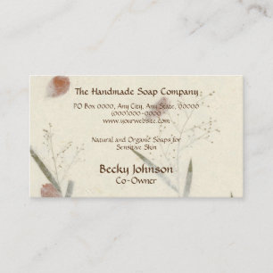 Pressed Plants Paper Style Business Card