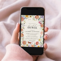 Pressed Wildflower Floral Frame Bridal Shower