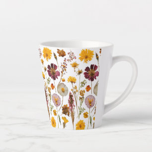 Pressed Wildflower Garden – Small Latte Mug (12 oz