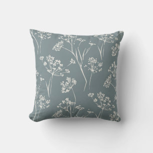 pressed wildflower spring bloom throw pillow