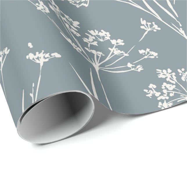 pressed wildflower spring bloom  wrapping paper (Roll Corner)