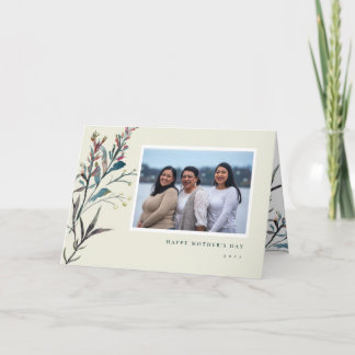 Pressed Wildflowers H Folded Mother's Day Card