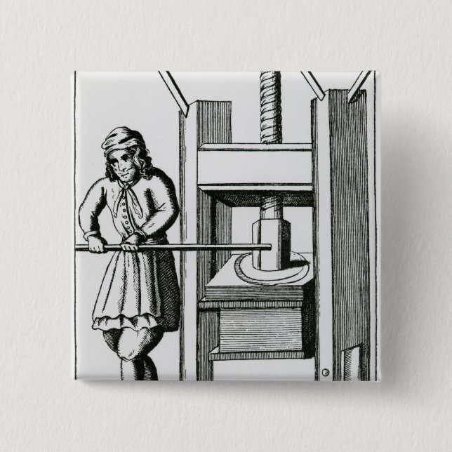Pressing books 2 inch square button (Front)
