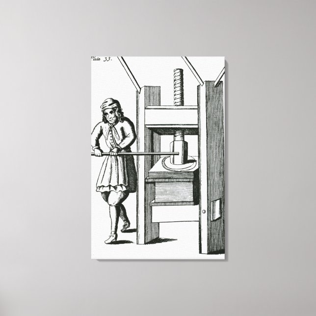 Pressing books canvas print (Front)