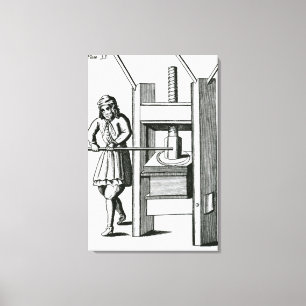 Pressing books canvas print