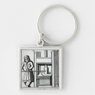 Pressing books keychain
