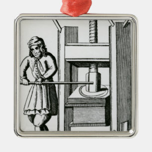 Pressing books metal ornament