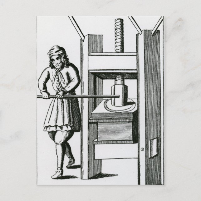 Pressing books postcard (Front)