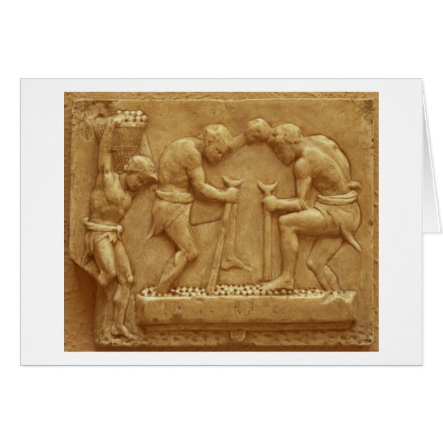 Pressing the Grapes (marble) (Front Horizontal)