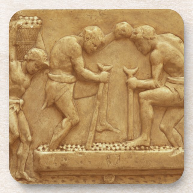 Pressing the Grapes (marble) Coaster (Front)