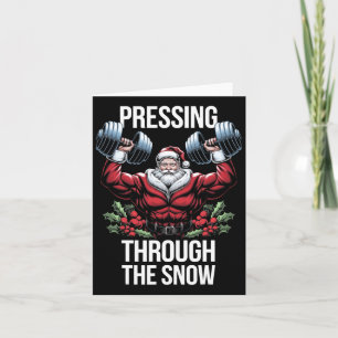 Pressing Through The Snow Santa Claus Christmas Gy Card