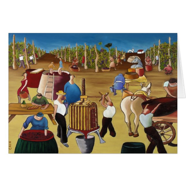 PRESSURAGE DE VIN (Devant horizontal)