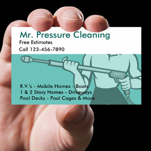 Pressure Cleaning & Washing Business Card