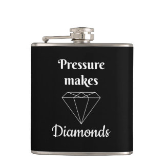 Pressure makes Diamonds Hip Flask