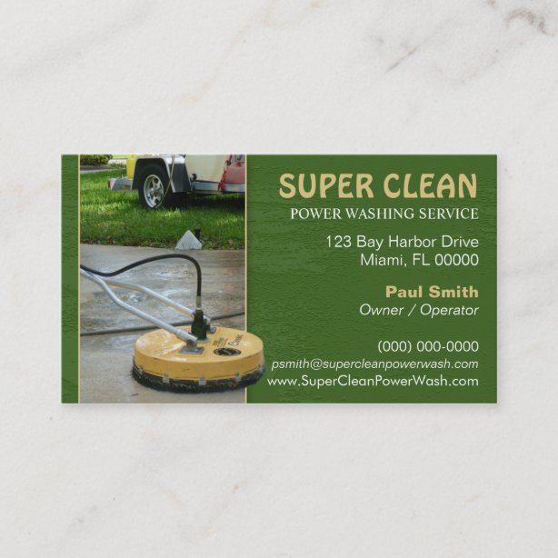 Pressure Washing Business Cards & Profile Cards | Zazzle CA