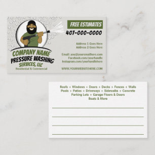 Pressure Power Washing & Cleaning Customizable Bus Business Card