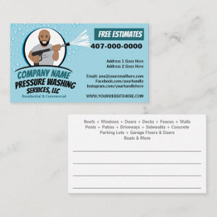Pressure Power Washing & Cleaning Customizable Bus Business Card