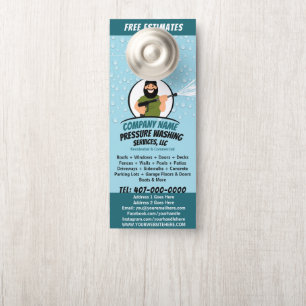 Pressure Power Washing & Cleaning Customizable  Door Hanger