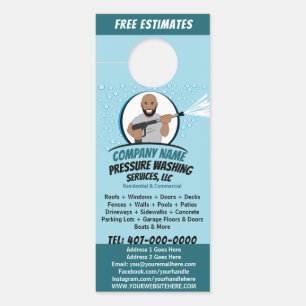 Pressure Power Washing & Cleaning Customizable  Door Hanger