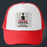 Pressure Power Washing & Cleaning Customizable Trucker Hat<br><div class="desc">These are trucker hats for pressure/power washing services with picture of pressure washer character. Simply add your own information to the design to customize these professional pressure/power cleaning & washing business cards.</div>
