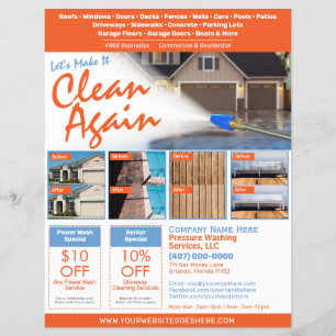 Pressure Power Washing  Flyer EDDM Template