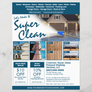 Pressure Power Washing  Flyer EDDM Template