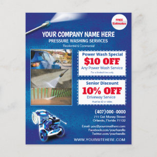 Pressure Power Washing  Flyer Template