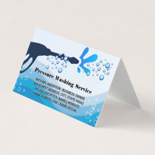 Pressure Wash Water Spray   Soap Bubbles Business  Card