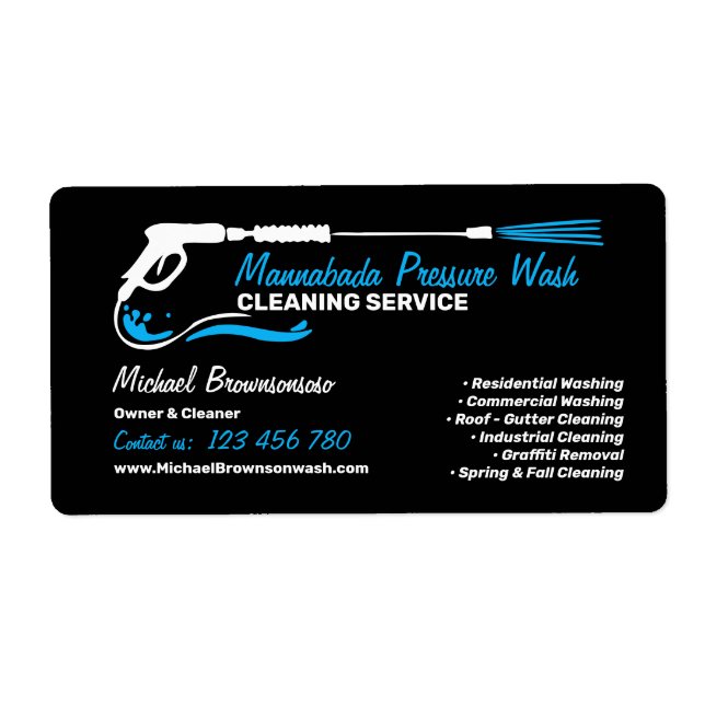 Pressure Washer Black Power Wash Cleaner CLEANING (Front)
