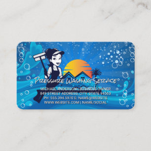 Pressure Washer Bubbles Cleaner Business Card