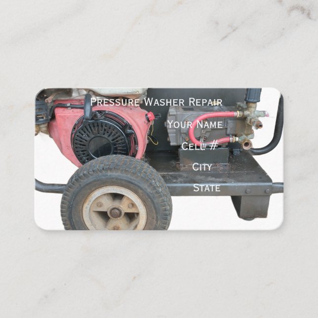 Pressure Washer Repair Business Card (Front)