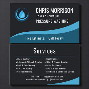 Pressure Washer Service  Business Card