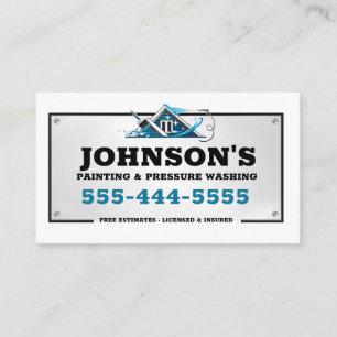 Pressure washing and Painting Business Card