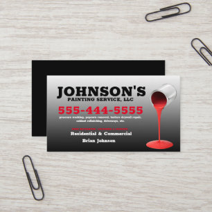 Pressure washing and Painting with details Busines Business Card