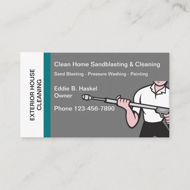 Pressure Washing Business Cards & Profile Cards Zazzle CA