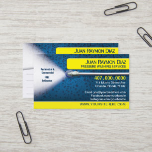 Pressure Washing & Cleaning Business Card Template