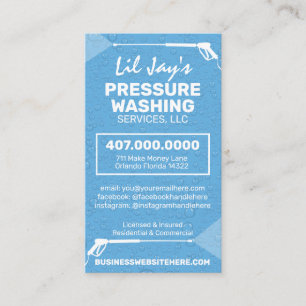 Pressure Washing & Cleaning Business Card Template