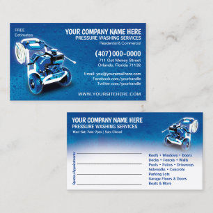 Pressure Washing & Cleaning Business Card Template
