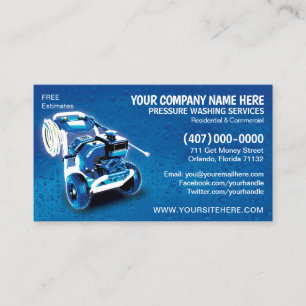 Pressure Washing & Cleaning Business Card Template