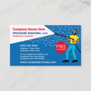Pressure Washing & Cleaning Template Business Card