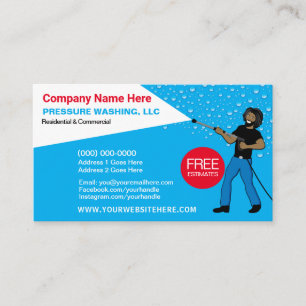 Pressure Washing & Cleaning Template Business Card