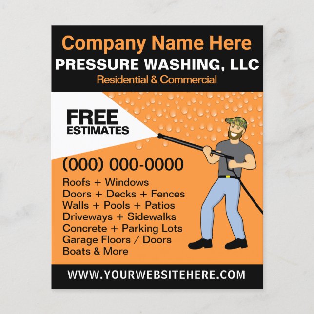 Pressure Washing & Cleaning Template Flyer (Front)
