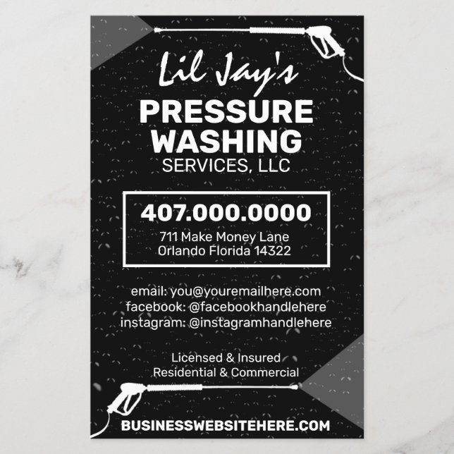 Pressure Washing & Cleaning Template Flyer (Front)