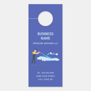 Pressure Washing Custom QR Door Hanger