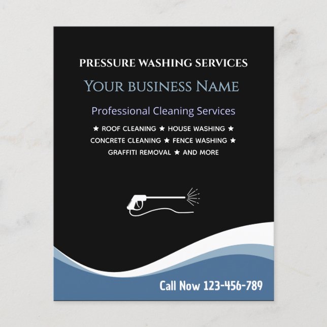 Pressure Washing House Cleaning Power Wash Flyer (Front)