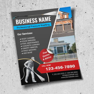Pressure Washing House Cleaning Power Washer Flyer