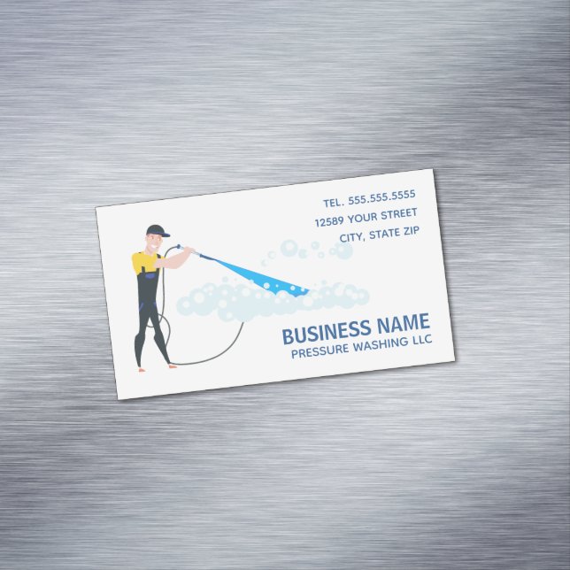 Pressure Washing Magnetic Business Card (In Situ)