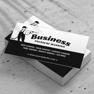 Pressure Washing Minimalist House Cleaning Service Business Card